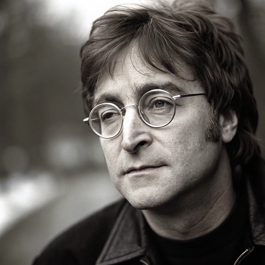 A portrait of John with glasses